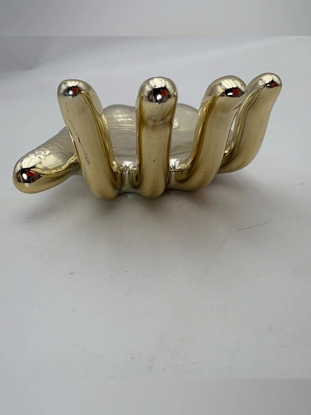 Decorative Ceramic Hand Trinket/Ring Dish - Shiny Gold